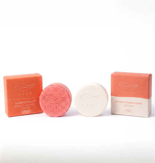 Pack shampoo & acondicionador sólidos