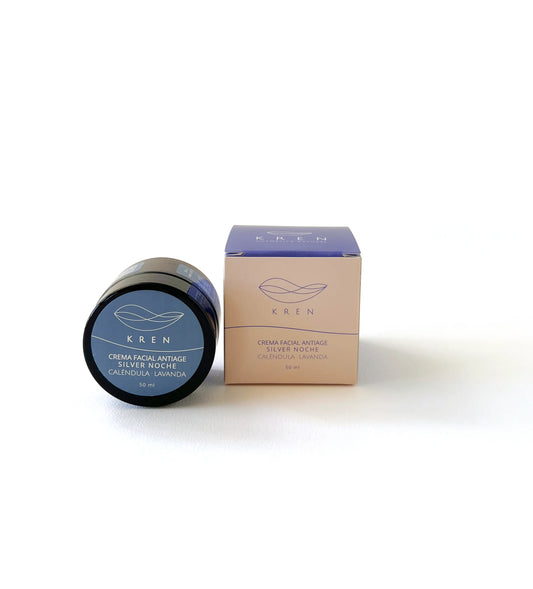 Crema Facial Noche Antiage Silver Caléndula · Lavanda