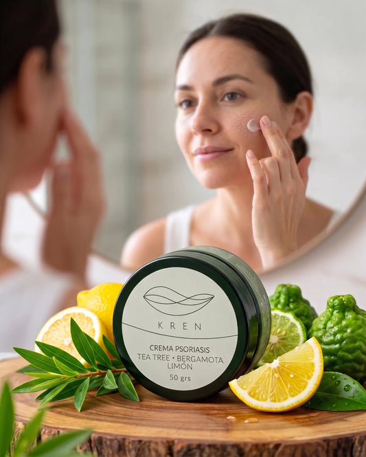 Crema Psoriasis Tea Tree · Bergamota · Limón