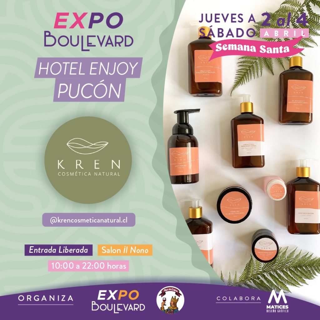 Pucón – Semana Santa @krencosmeticanatural.cl llega con su propuesta de cosmética natural, pensada para cuidar tu piel de forma consciente